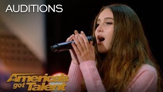 Makayla Phillips 15 Year Old Receives Golden Buzzer For Warrior Americas Got Talent 2018 [upl. by Austine]