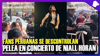 SE PELEAN EN LA ENTRADA DEL CONCIERTO DE NIALL HORAN EN LIMA PERÚ  CAOS POR COLADOS [upl. by Helsie781]