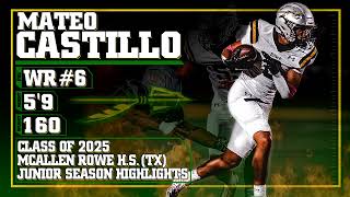 Mateo Castillo WR Junior Highlights [upl. by Acilejna160]