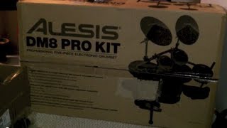 Alesis DM8 Pro Kit Unboxing amp Setup Guide Part 1 of 3 [upl. by Aidekal]