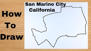 Drawing San Marino City Map  United States [upl. by Anemolif750]