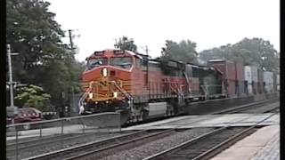 BNSF UP and Amtrak Chicago Action June 2004 [upl. by Coppock]