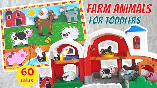 FARM ANIMALS for Toddlers Kids amp Babies  Around the Farm  Eric Carle Read Aloud Books [upl. by Micro498]