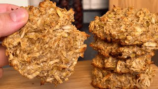 Delicious Oatmeal Cookies with Apples  No Sugar and Flour in 5 minutes [upl. by Shelah]