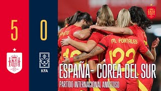 RESUMEN  España 50 República de Corea  Partido internacional amistoso  🔴 SEFUTBOL [upl. by Edana]