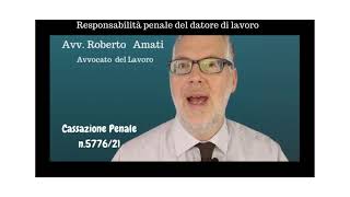 Responsabilità penale del datore di lavoro [upl. by Yeargain]