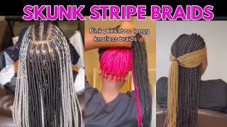 SKUNK STRIP KNOTLESS BRAIDS [upl. by Bleier]