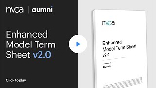 NVCA and Aumni launch Enhanced Model Term Sheet v20 [upl. by Bride]