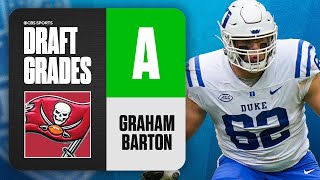 2024 NFL Draft Grades Buccaneers select Graham Barton No 26 Overall  CBS Sports [upl. by Mail414]