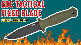 Best Budget EDC Tactical Fixed Blade Demko Armiger 4  EDC Outdoors and Self Defense [upl. by Alema]