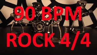 90 BPM  ROCK  44 Drum Track  Metronome  Drum Beat [upl. by Bathulda]