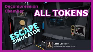 Decompression Chamber Playthrough and ALL TOKENS  Adrift In Space  Escape Simulator [upl. by Maiocco]