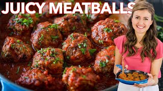 Juicy MEATBALL RECIPE  How to Cook Italian Meatballs [upl. by Reld]