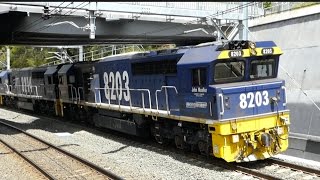 Australia  Freight Trains at Beecroft Station [upl. by Sydalg]