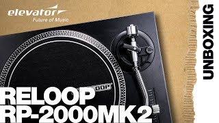 Reloop RP2000 MK2  Plattenspieler  Unboxing Elevator deutsch [upl. by Ellennahs]