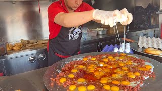 Amazing  Iron Toast With 1000 Eggs a Day  Turkish Street Food [upl. by Nonnelg]