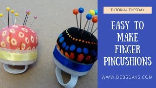 How to Make a Small Homemade Pincushion for your Finger  DIY Project [upl. by Aryan]