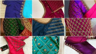 saree Blouse Designs  aari work  Embroidary designs [upl. by Turro946]