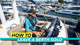 Driving a boat  How to leave a berth singlehanded  Motor Boat amp Yachting [upl. by Anauj]