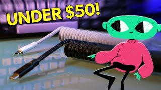 The BEST Coiled Keyboard Cable UNDER 50 CableMod Pro and Classic Review [upl. by Outlaw812]