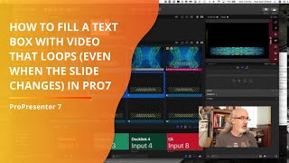 ProPresenter 7 Hack How to fill a textbox with video that loops [upl. by Zaob]