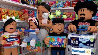 WE HAVE TO PREPARE FOR A HURRICANE SHOPPING AT WALMART  Bloxburg Family Roleplay [upl. by Anial369]