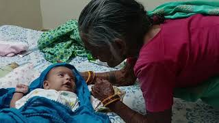 Baby playing with great grandmother [upl. by Lindsy94]