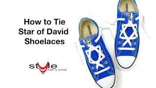 How to Tie Star of David Shoelaces [upl. by Nosecyrb122]