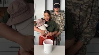 Soldier meets baby for first time 🥹 [upl. by Sheppard]