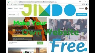 How to Make Your Own Website FREE Tutorial  Jimdo Website Builder [upl. by Carhart]