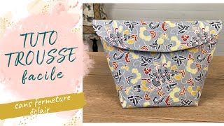 TUTO couture TROUSSE DE TOILETTE I facile sans fermeture éclair [upl. by Suhploda]