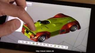 3D CAD Viewer on a Windows TabletPC Kisters 3DViewStation EN [upl. by Rochus459]