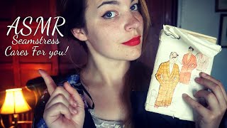 ASMR Seamstress Cares For You Measurements Role play Material Crinkling Binaural [upl. by Adrianna]