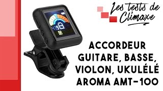 Test dun accordeur pour guitare AROMA AMT100 [upl. by Yert831]