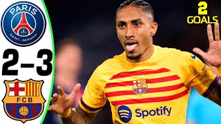 PSG vs Barcelona 23  All Goals and Highlights  2024 🔥 RAPHINHA [upl. by Consuelo338]