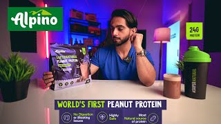 Alpino Supernatural Peanut Protein Powder Review  Best Protein In India  24g Protein  100 Vegan [upl. by Attela]