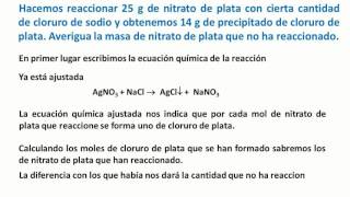 problema de reactivo limitante AgNO3 y NaCl [upl. by Frodine]