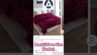 Ajio woollen blanket woollen underbudget ajiocollection winterspecial blanket viral trending [upl. by Adaline]