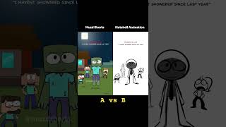 I havent Showered Since Last Year A vs B Minecraft Animation shorts [upl. by Salomo850]