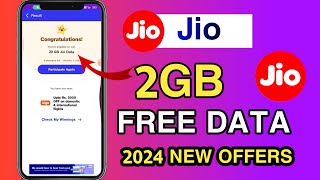 Jio 2GB Free Data Offer Today  My Jio App Se 2GB Free Data Kaise Le  Jio Free Data Code  2024 [upl. by Heisser241]