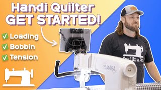 Longarm SETUP and BASICS  Handi Quilter Tutorial [upl. by Atnahs]