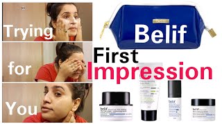 belifMoisturizingkitFirst ImpressionTrying belif moisturizing kit [upl. by Dej]