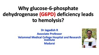 Glucose 6 phosphate dehydrogenase G6PD deficiency leads to hemolysis [upl. by Nosliw]