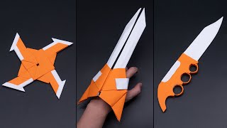 03 Impresionantes Armas Ninja Cómo hacer un arma ninja de papel [upl. by Akienom]