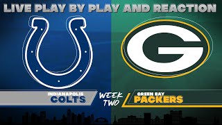 Colts vs Packers Live Play by Play amp Reaction [upl. by Nueoras]