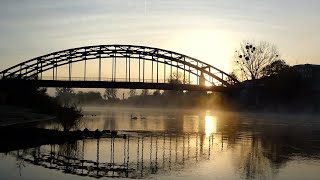 Kajak  paddeln auf der Weser von Rinteln nach Minden im Nebel [upl. by Elleirol]