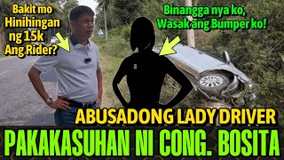 GRABE ABUSADONG LADY DRIVER GINIPIT ANG SERVICE CREW RIDER  PAKAKASUHAN NI CONG BOSITA [upl. by Caesaria69]