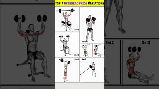 7 Best Overhead Press Variations for Stronger Shoulders workout shoulderworkout [upl. by Gilder538]