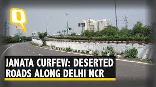 Janata Curfew From Delhi to Gurugram Its Miles of Empty Roads  The Quint [upl. by Wendelina]