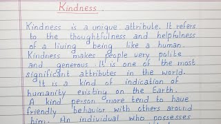 Write a short essay on Kindness [upl. by Veedis]